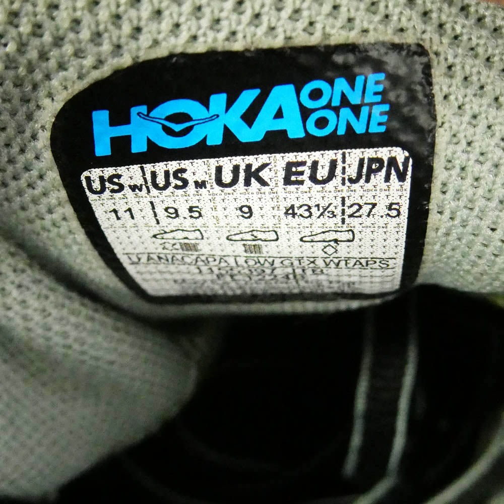 WTAPS ダブルタップス HOKA ONE ONE ホカ オネオネ FE1224B × Hoka ホカ ANACAPA LOW GTX アナカパ ロー ゴアテックス ローカット スニーカー ブラック系 27.5cm【中古】