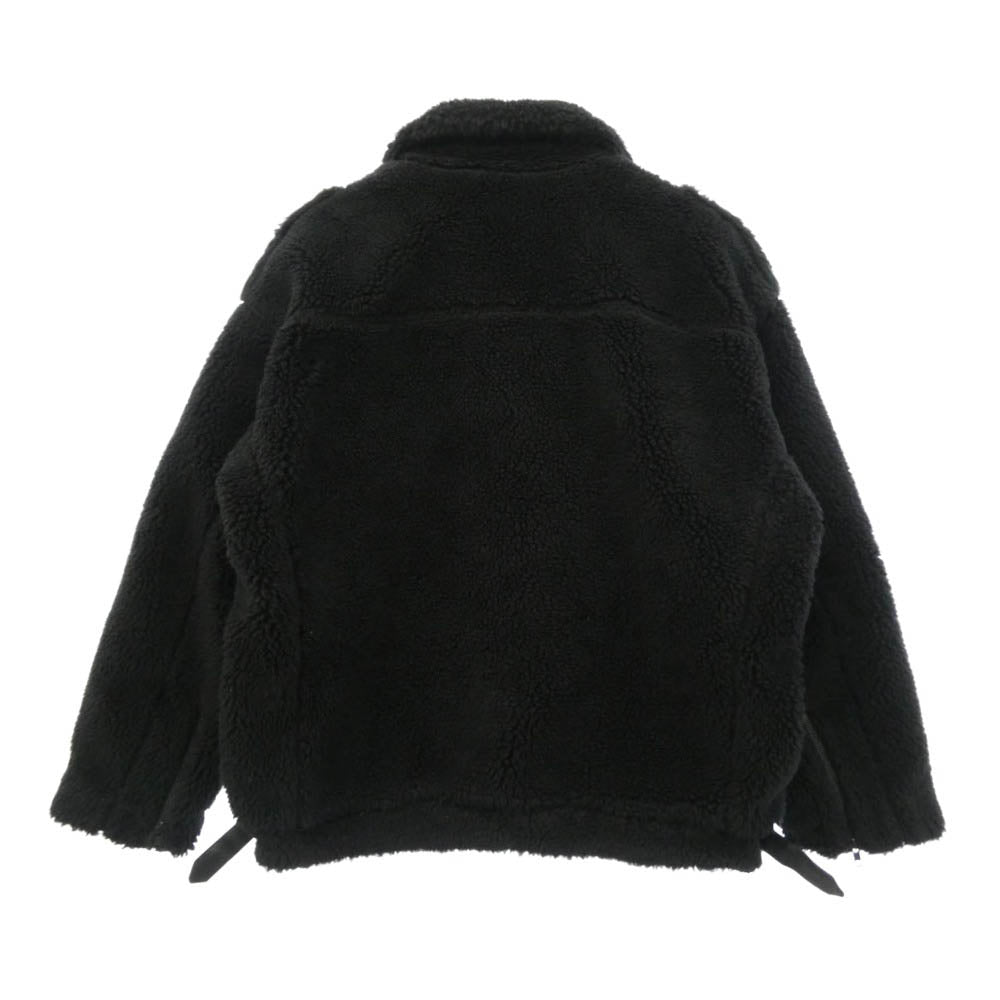 NEIGHBORHOOD ネイバーフッド DELUXE デラックス 23AW 23ADNH5000 × DELUXE デラックス BOA FLEECE RIDERS JACKET ボア フリース ダブル ライダース ジャケット ブラック系 L【中古】