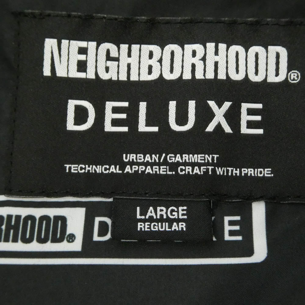 NEIGHBORHOOD ネイバーフッド DELUXE デラックス 23AW 23ADNH5000 × DELUXE デラックス BOA FLEECE RIDERS JACKET ボア フリース ダブル ライダース ジャケット ブラック系 L【中古】