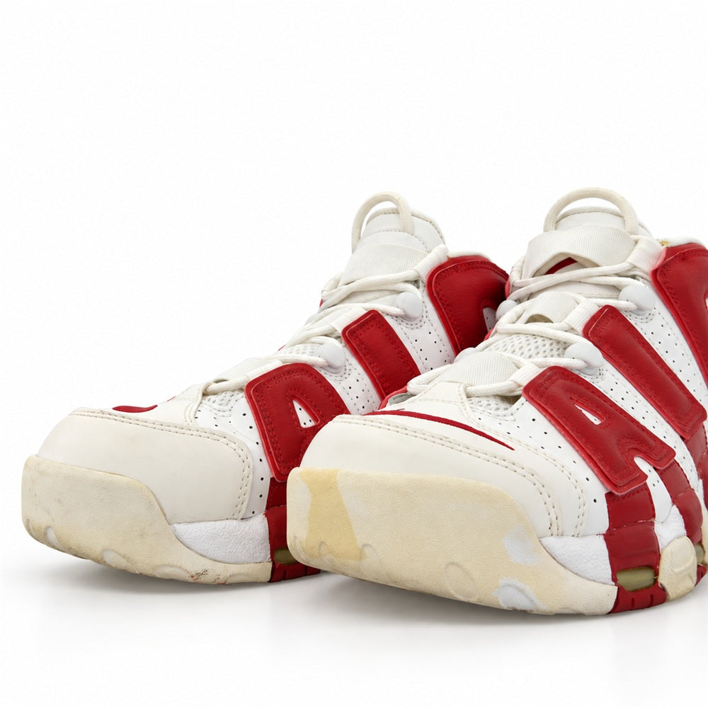 NIKE ナイキ 414962-100 Air More Uptempo Varsity Red エアモアアップテンポ バーシティレッド ハイカット スニーカー ホワイト系 レッド系 27.5cm【中古】