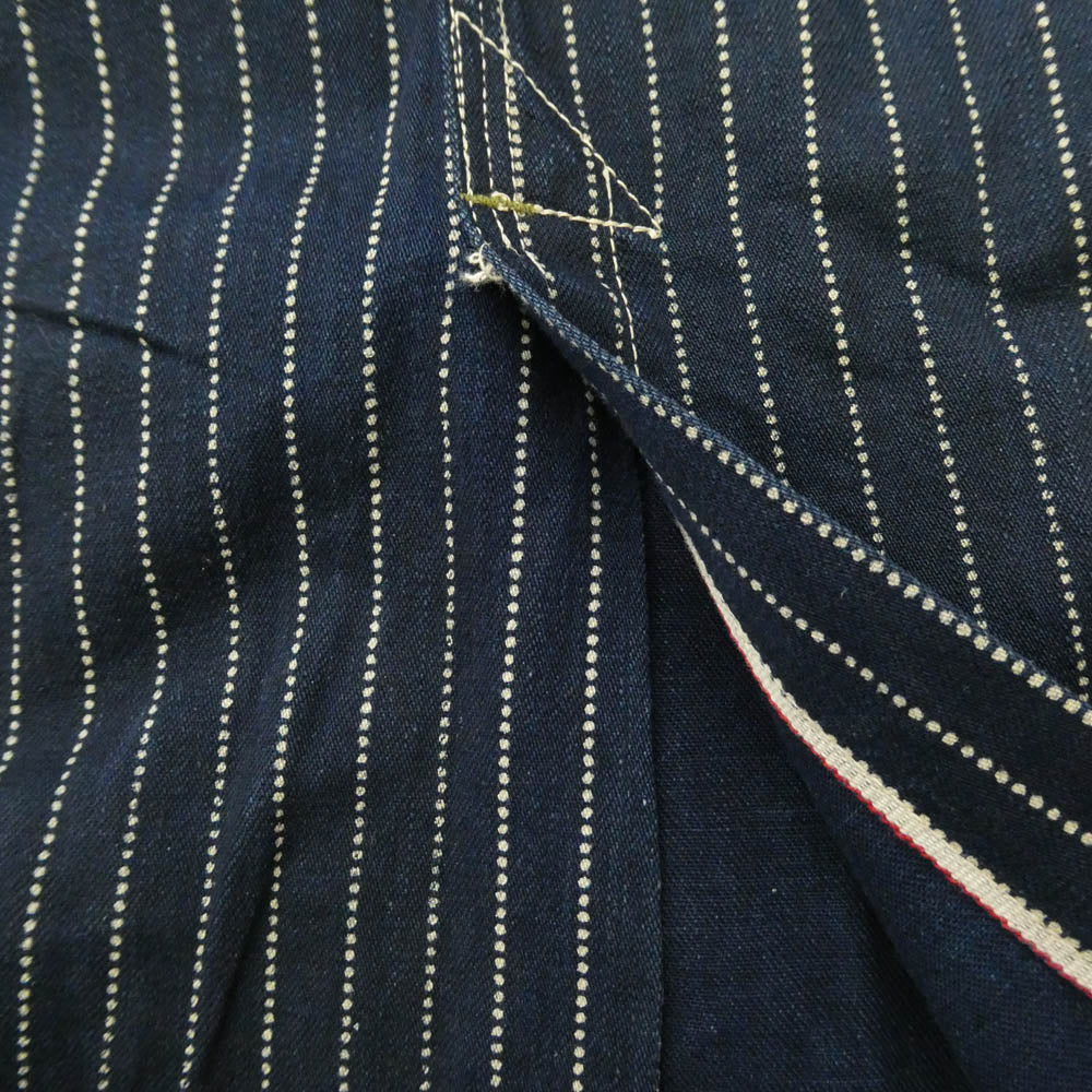 SUGAR CANE シュガーケーン SC12908 WABASH STRIPE RAILRORD COAT 9oz ウォバッシュ ストライプ レイルロード コート ワークジャケット インディゴブルー系 38【中古】
