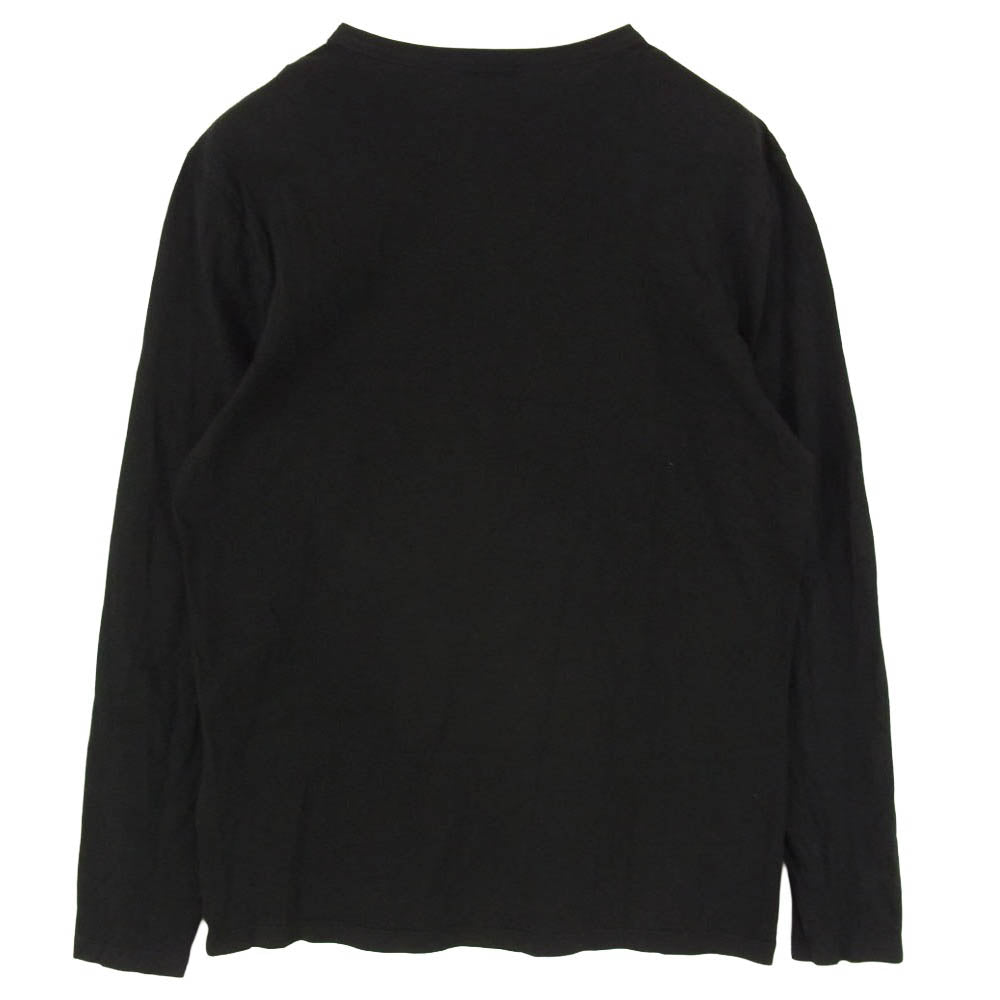 MONCLER モンクレール G20918D00002 MAGLIA T-SHIRT マグリア ベロア プリント 長袖 カットソー Tシャツ ブラック系 L【中古】