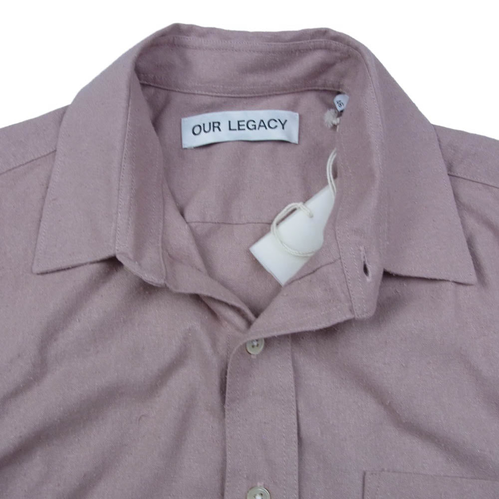 アワーレガシー M2232CLU Classic Shirt Lust Silk Noil シルクノイル 長袖 クラシックシャツ ピンク系 46【美品】【中古】