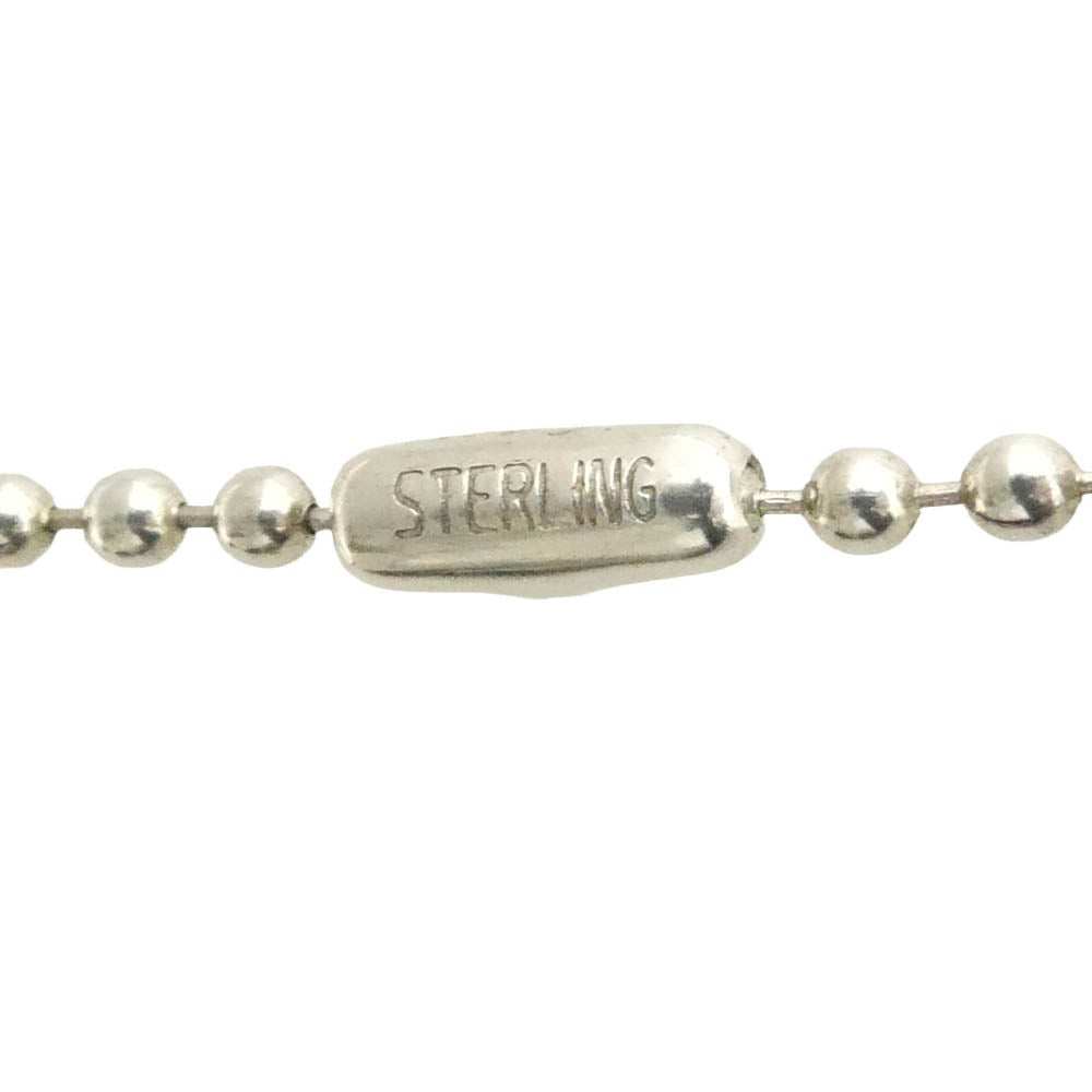 CHROME HEARTS クロムハーツ（原本無） 2025年直営店購入レシート付属 CHRM ANGL MDL V2 エンジェルメダル チャーム ペンダントトップ + ボールチェーン30inch ネックレス シルバー系【中古】