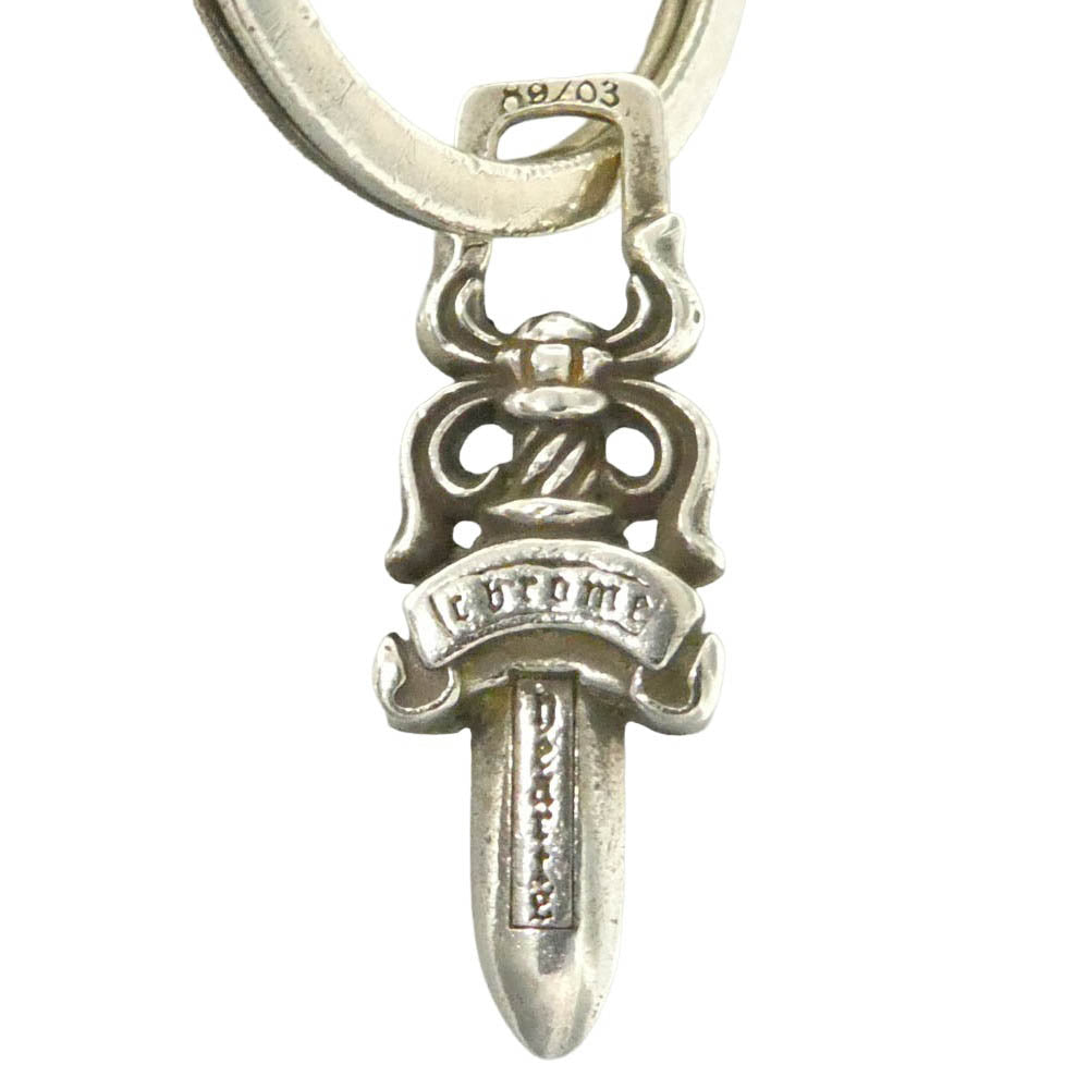 CHROME HEARTS クロムハーツ（原本有） CLP CHN CLASSIC-S ショート クラシックリンク #5ダガー シルバー キーチェーン キーリング シルバー系【中古】