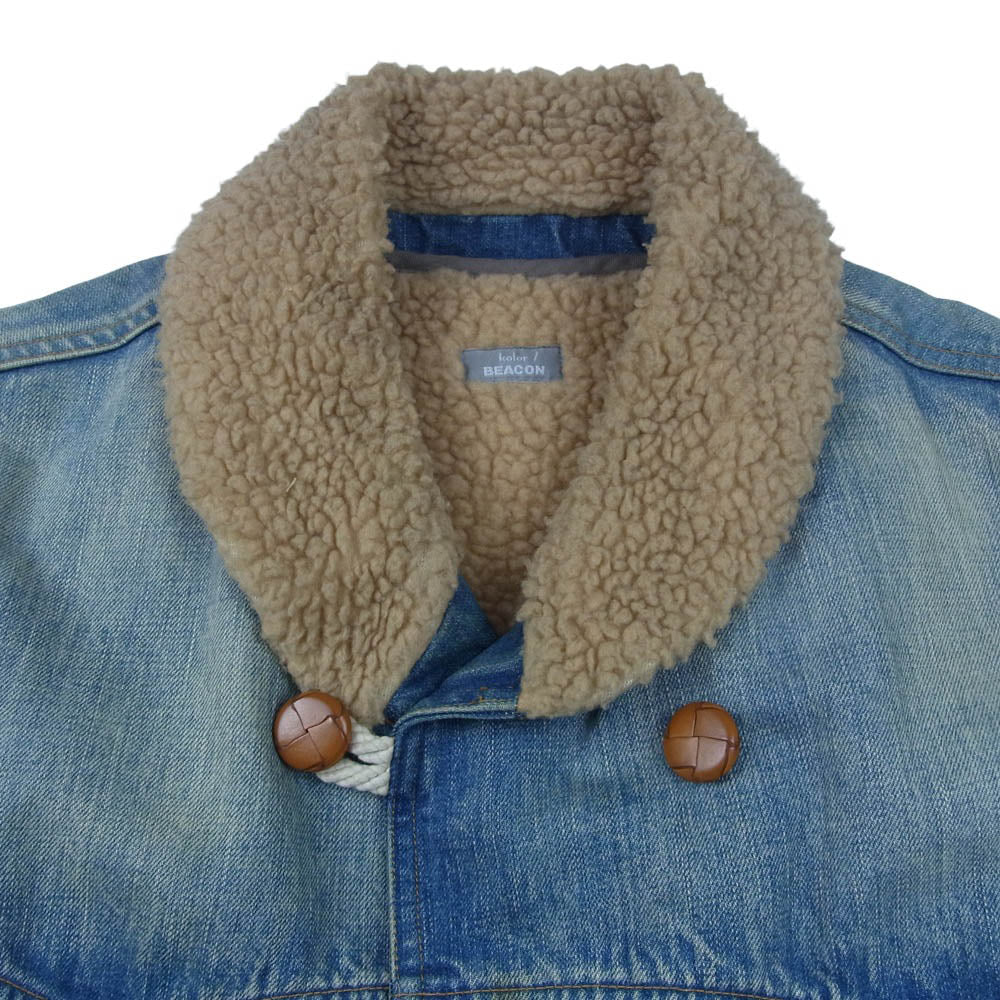 kolor カラー 16AW 16WBM-C06135 BEACON ビーコン ショールカラー ボアライナー デニムジャケット インディゴブルー系 2【中古】