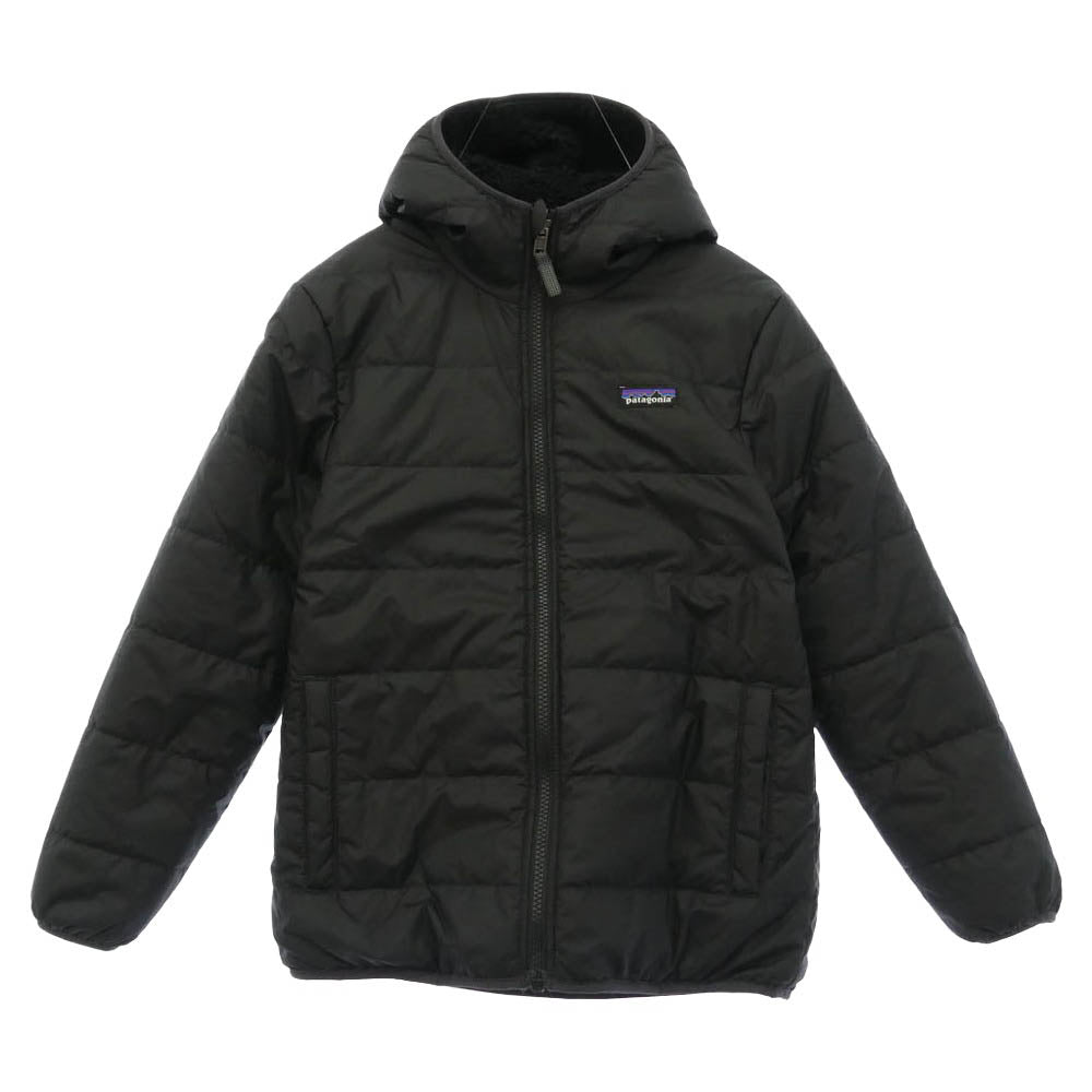 patagonia パタゴニア 14322 ボーイズ リバーシブル レディフレディフーディ フリース ジャケット ブラック系 M 10【中古】