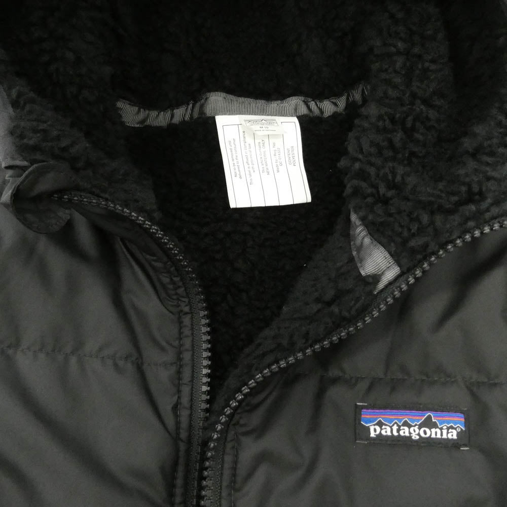 patagonia パタゴニア 14322 ボーイズ リバーシブル レディフレディフーディ フリース ジャケット ブラック系 M 10【中古】