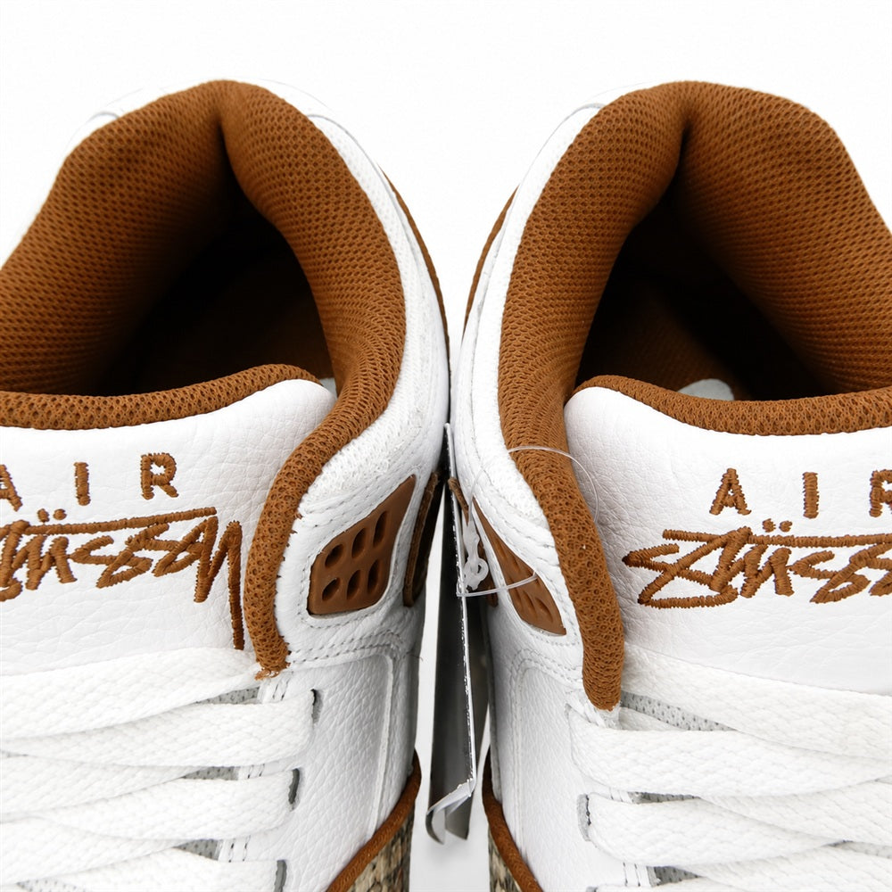 STUSSY ステューシー NIKE ナイキ FD6475-100 × Nike Air Flight 89 Low SP ナイキ エアフライト89 ロー SP スニーカー ホワイト系 ブラウン系 26.5cm【新古品】【未使用】【中古】