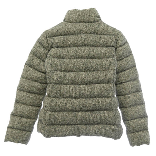 MONCLER モンクレール 120934594705 CARDERE カルデール ロゴワッペン 裏地ドット ウール生地 スタンドカラー ダウンジャケット グレー系 1【中古】