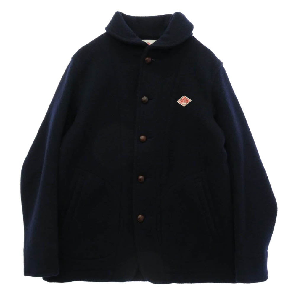 Danton ダントン JD-8237 WOM モッサー 丸襟 ウール ジャケット ダークネイビー系 42【中古】
