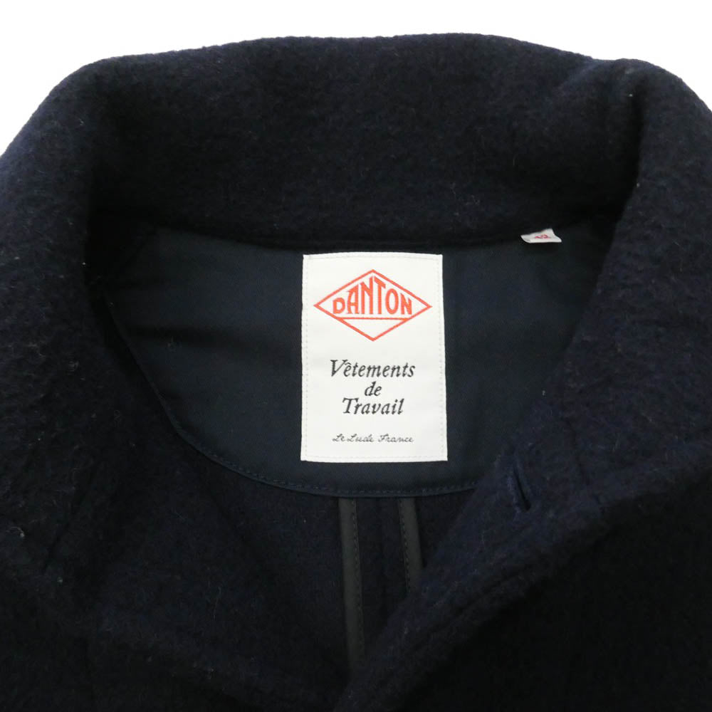 Danton ダントン JD-8237 WOM モッサー 丸襟 ウール ジャケット ダークネイビー系 42【中古】