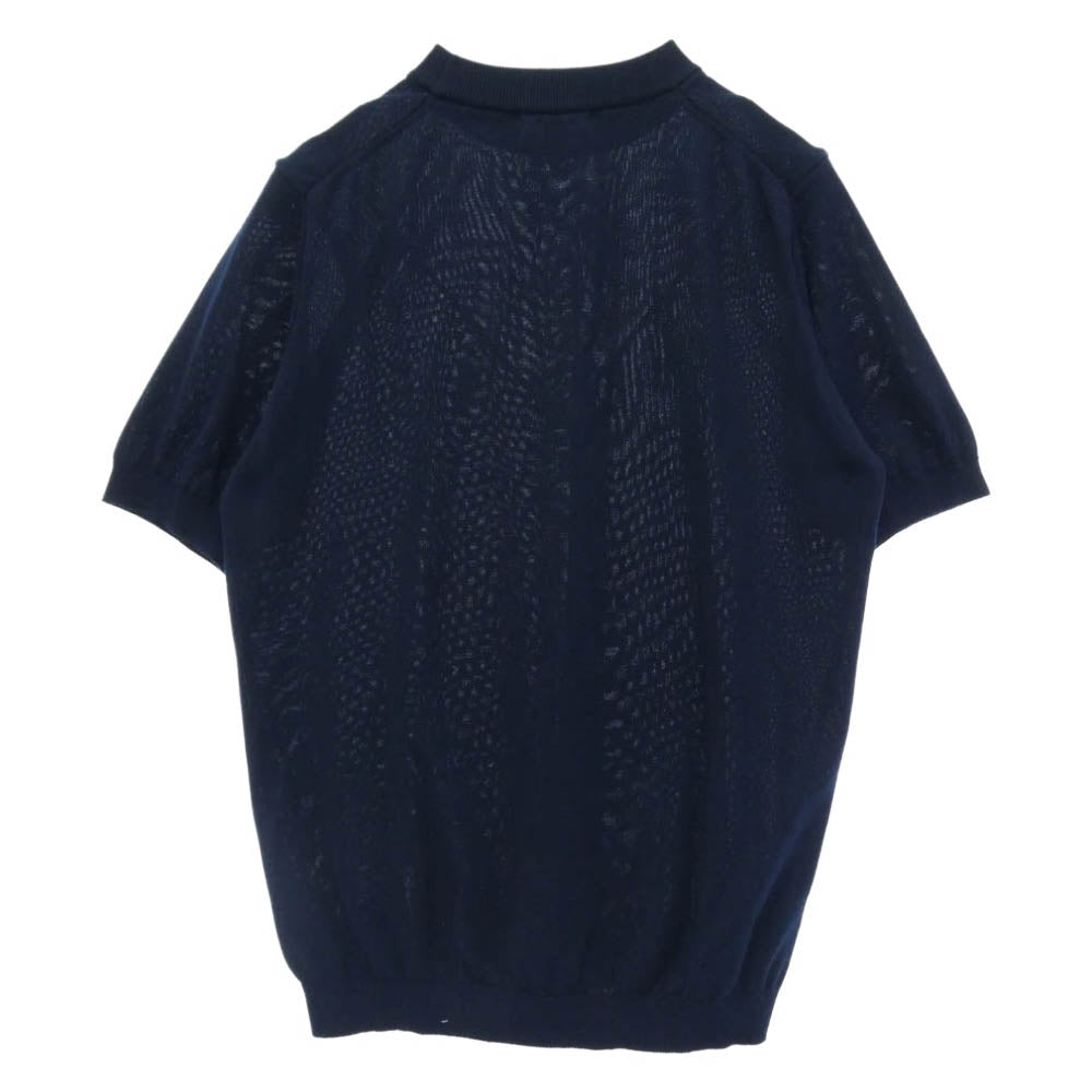 リナシェンテ サマーニット クルーネック 半袖 Tシャツ ネイビー系 50【中古】