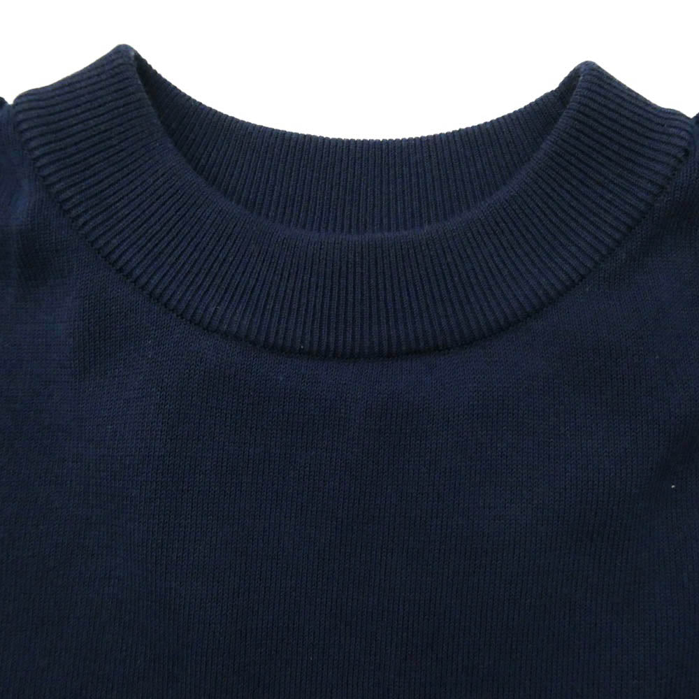 リナシェンテ サマーニット クルーネック 半袖 Tシャツ ネイビー系 50【中古】