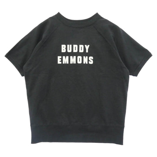 ネセサリーオアアンネセサリー BUDDY EMMONS Tee バディ エモンズ クルーネック コットン 半袖 Tシャツ カットソー ブラック系 L【中古】