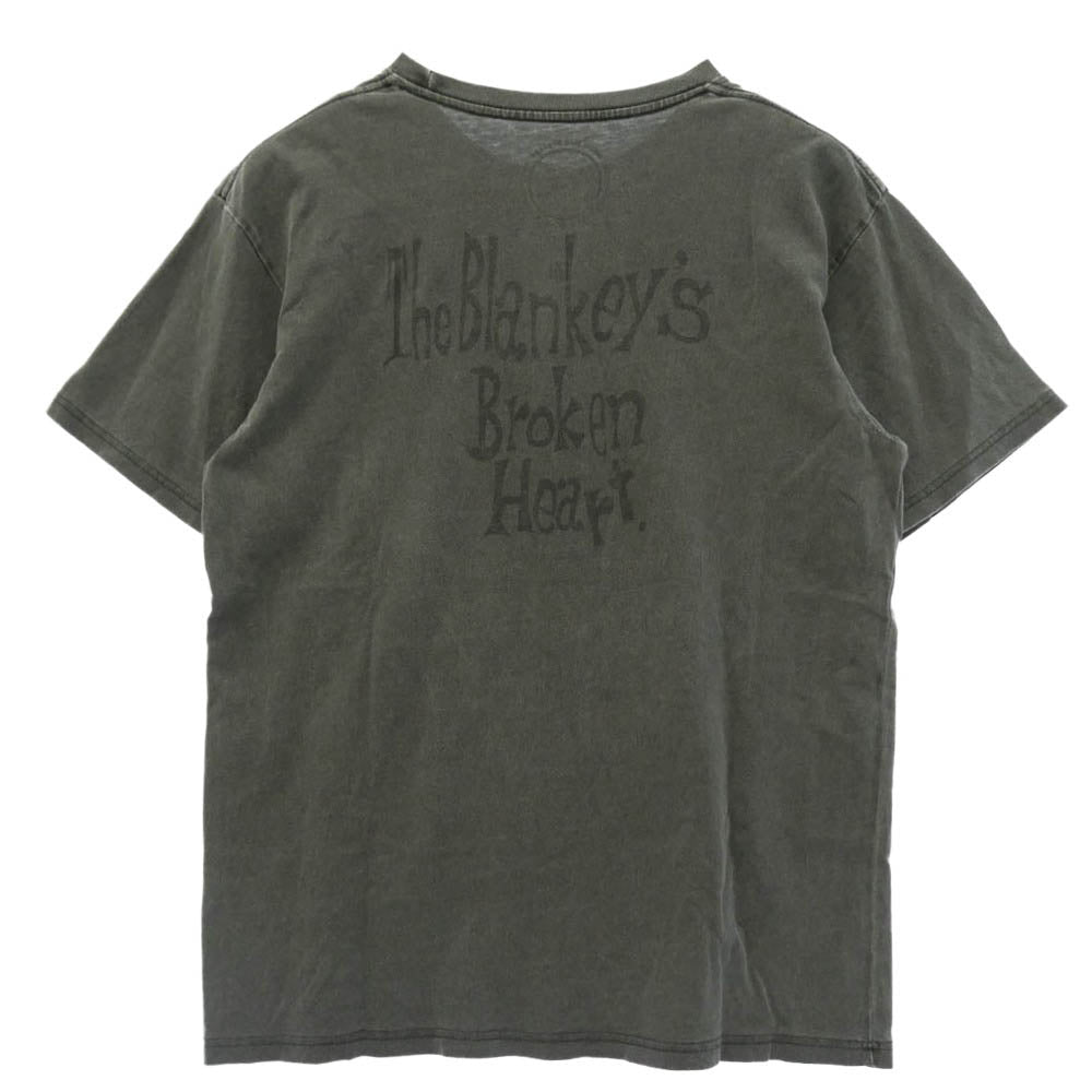 古着 BLANKEY JET CITY #3104 ブランキージェットシティ 猫 プリント 半袖 Tシャツ グレー系 M【中古】