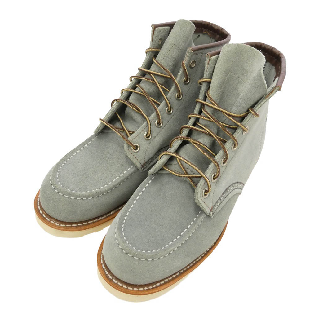 RED WING レッドウィング 8800 6-inch Classic Moc 6インチ クラシックモック スエード ラフアウトレザー ワークブーツ ライトブルー系 US8.5【極上美品】【中古】