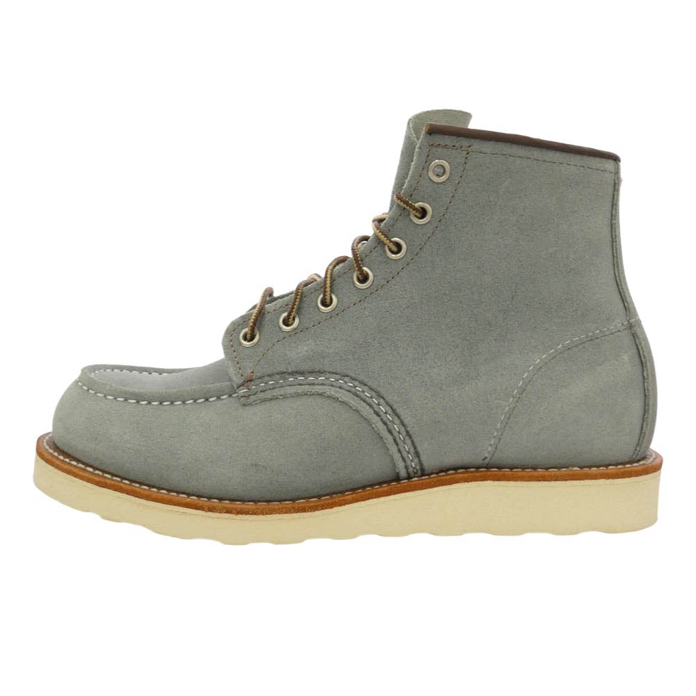 RED WING レッドウィング 8800 6-inch Classic Moc 6インチ クラシックモック スエード ラフアウトレザー ワークブーツ ライトブルー系 US8.5【極上美品】【中古】