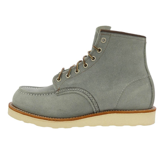RED WING レッドウィング 8800 6-inch Classic Moc 6インチ クラシックモック スエード ラフアウトレザー ワークブーツ ライトブルー系 US8.5【極上美品】【中古】