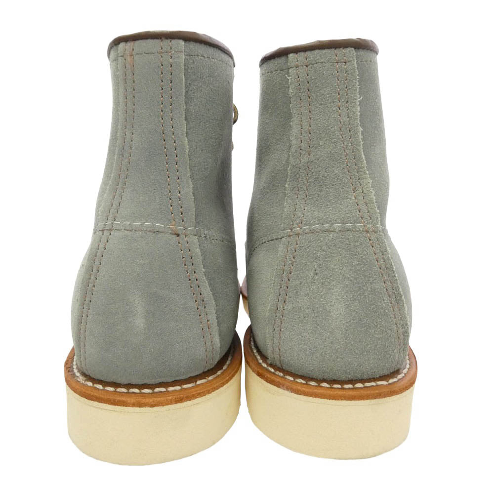 RED WING レッドウィング 8800 6-inch Classic Moc 6インチ クラシックモック スエード ラフアウトレザー ワークブーツ ライトブルー系 US8.5【極上美品】【中古】