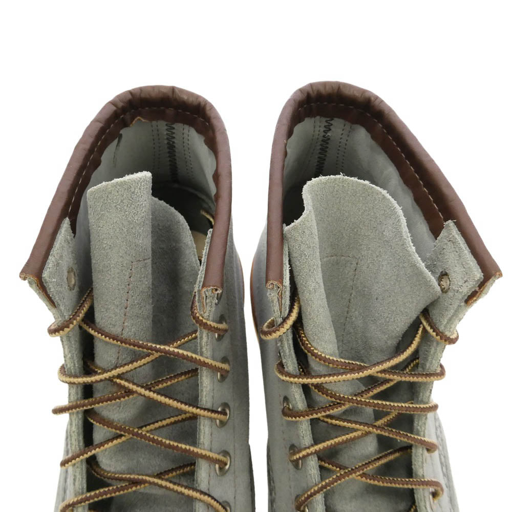 RED WING レッドウィング 8800 6-inch Classic Moc 6インチ クラシックモック スエード ラフアウトレザー ワークブーツ ライトブルー系 US8.5【極上美品】【中古】