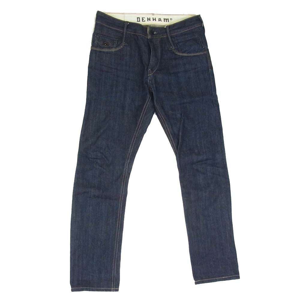 DENHAM デンハム SKIN スキン 革パッチ ジップフライ デニムパンツ ジーンズ インディゴブルー系 29【中古】