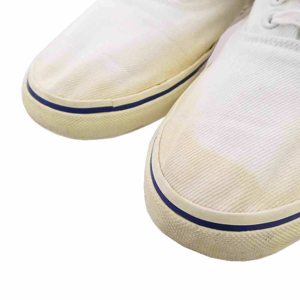 JUNYA WATANABE COMME des GARCONS MAN ジュンヤワタナベコムデギャルソンマン ギンガムチェック キャンバス ローカット スニーカー ホワイト系 実寸参照【中古】