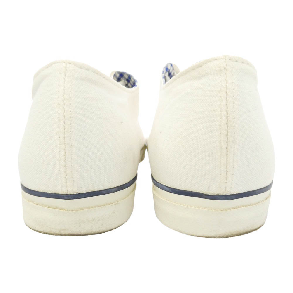 JUNYA WATANABE COMME des GARCONS MAN ジュンヤワタナベコムデギャルソンマン ギンガムチェック キャンバス ローカット スニーカー ホワイト系 L【中古】