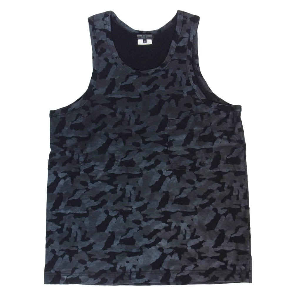 COMME des GARCONS HOMME PLUS コムデギャルソンオムプリュス 09SS PC-T037 Black is Best ブラックイズベスト期 ポケット タンクトップ ノースリーブ カットソー ブラック系 M【中古】