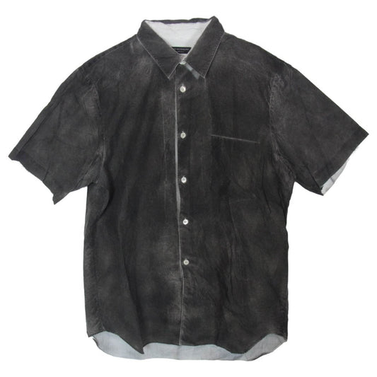 COMME des GARCONS HOMME PLUS コムデギャルソンオムプリュス PI-B039 AD2002 コーティング加工 半袖 シャツ ブラック系 表記無し【中古】