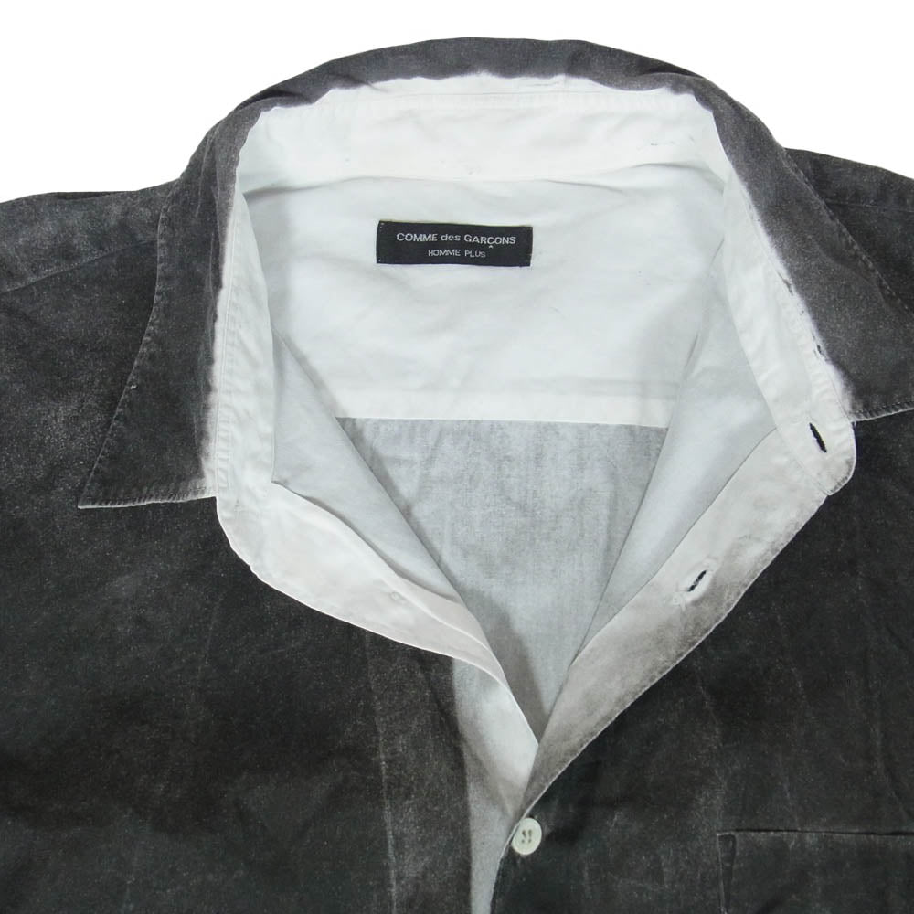 COMME des GARCONS HOMME PLUS コムデギャルソンオムプリュス PI-B039 AD2002 コーティング加工 半袖 シャツ ブラック系 表記無し【中古】