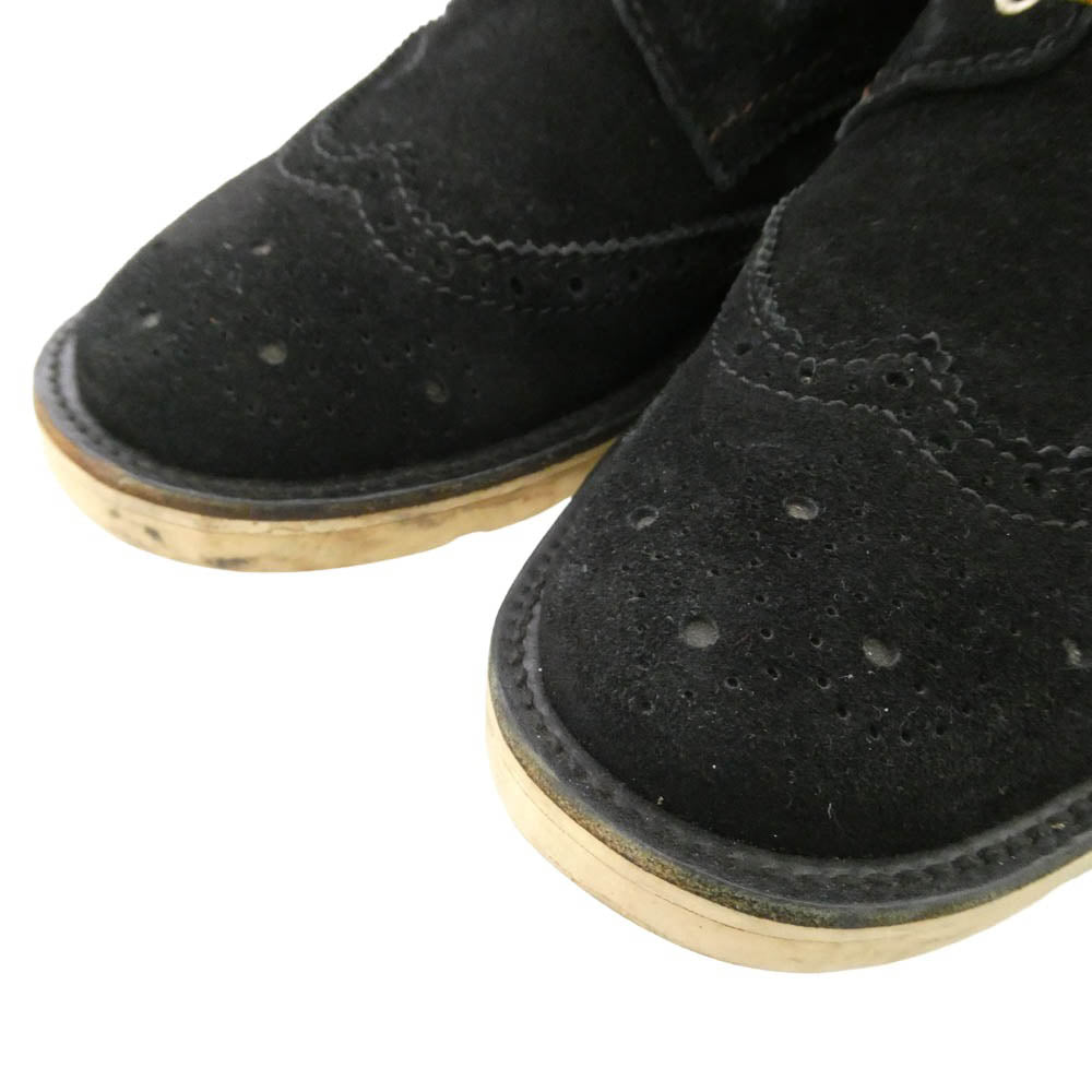 JUNYA WATANABE COMME des GARCONS MAN ジュンヤワタナベコムデギャルソンマン ウィングチップ スエード ブーツ ブラック系 実寸参照【中古】