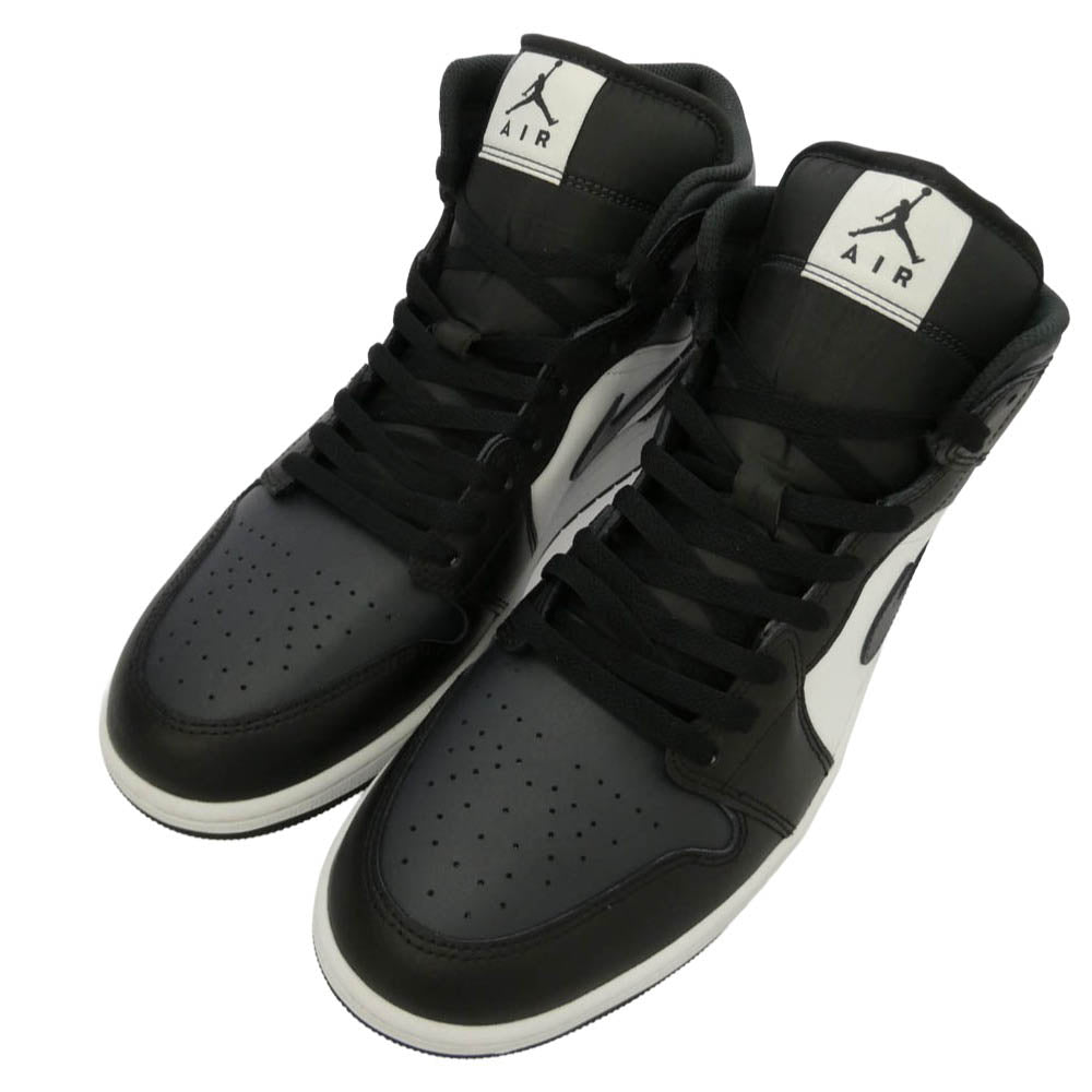 NIKE ナイキ DQ8426-010 Air Jordan 1 Mid Black Summit White Off Noir AJ1 エアジョーダン1 ミッド ブラック サミットホワイト オフノワール スニーカー ブラック系 ホワイト系 30cm【極上美品】【中古】