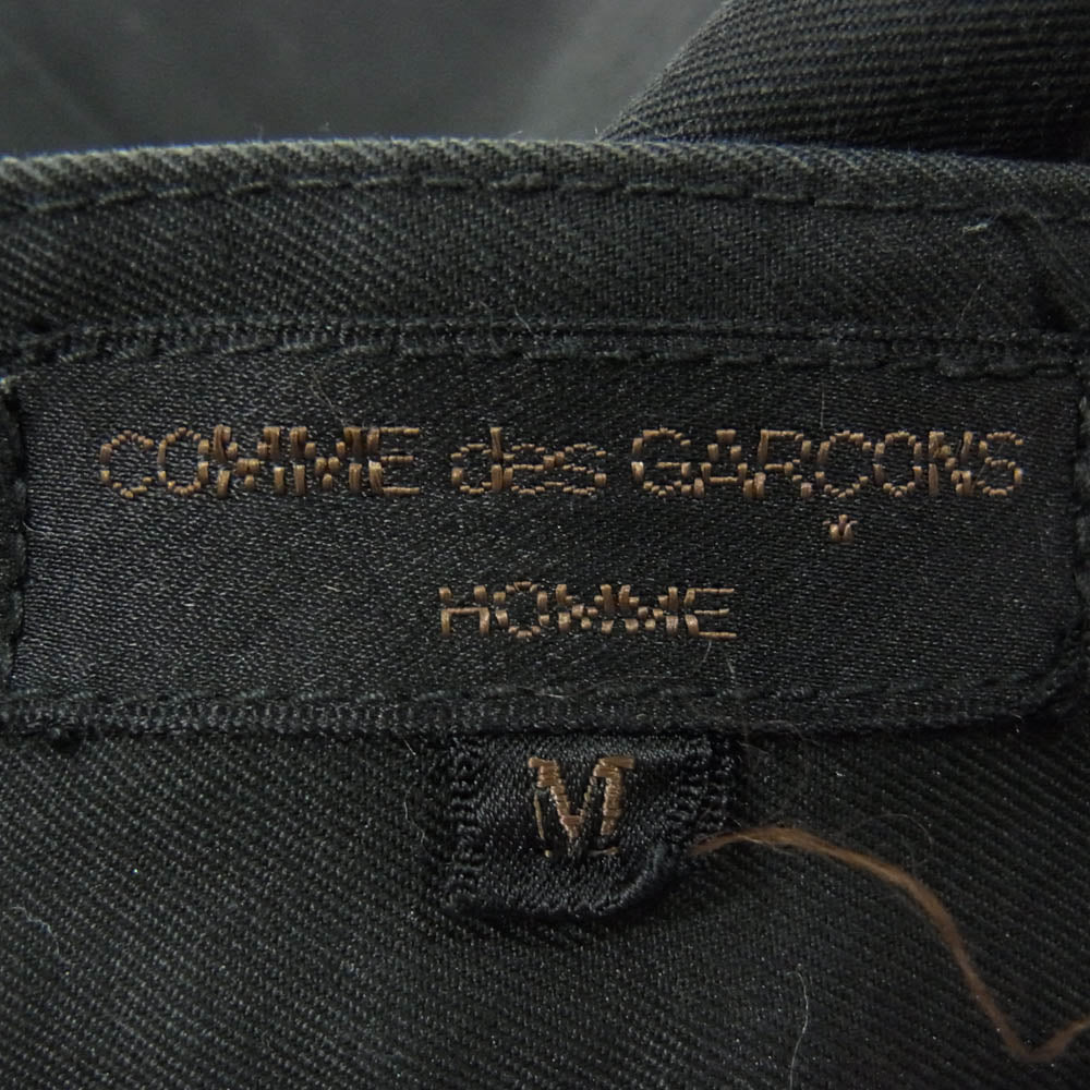 COMME des GARCONS HOMME コムデギャルソンオム HP-07012M AD1999 田中オム 製品洗い コットン チノ トラウザー パンツ ブラック系 M【中古】