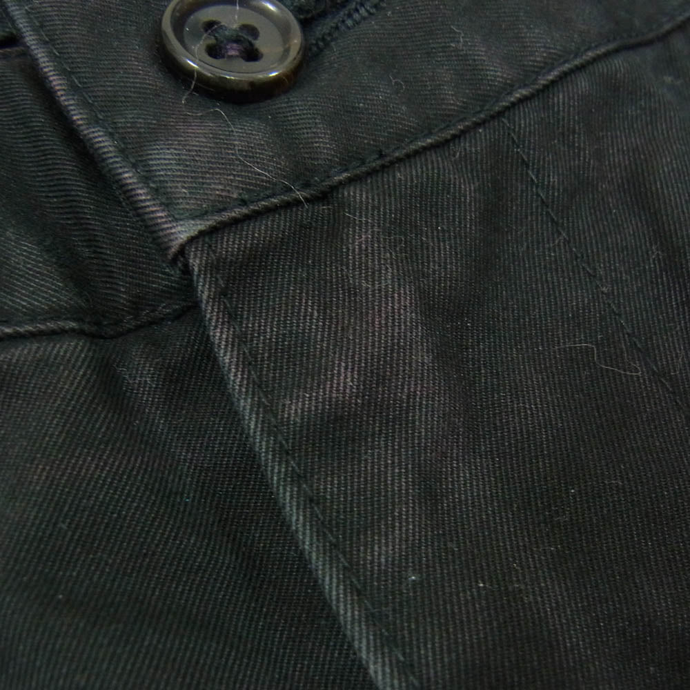 COMME des GARCONS HOMME コムデギャルソンオム HP-07012M AD1999 田中オム 製品洗い コットン チノ トラウザー パンツ ブラック系 M【中古】