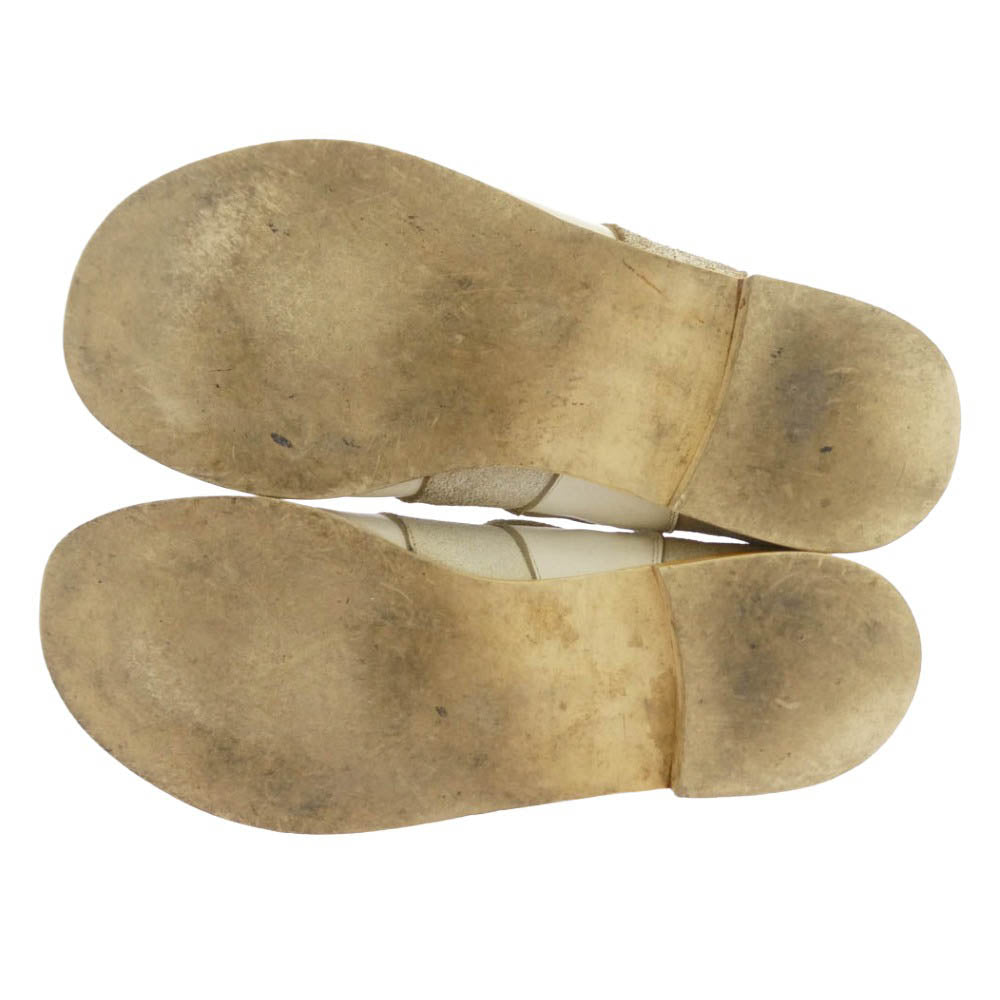 COMME des GARCONS HOMME PLUS コムデギャルソンオムプリュス 13aw サイドゴア レザー パッチワーク ブーツ ホワイト系 27cm【中古】