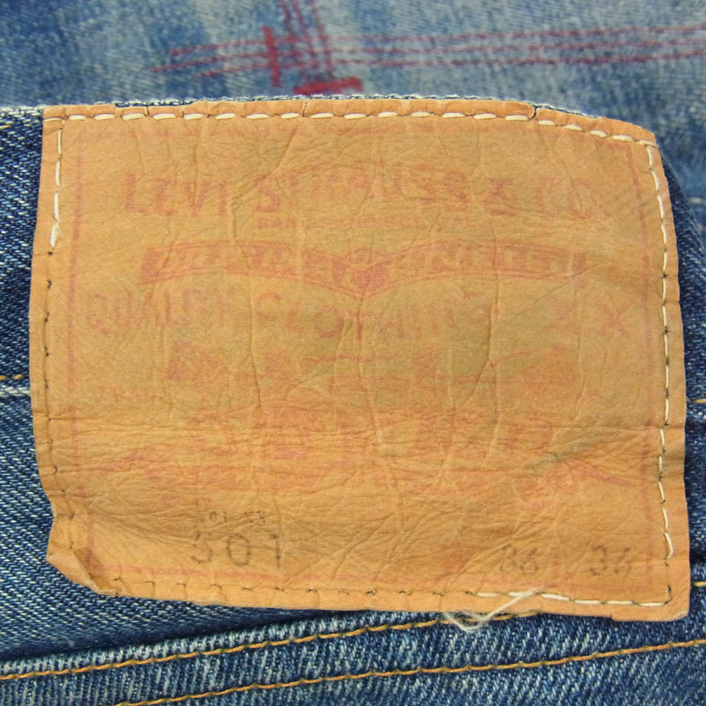 JUNYA WATANABE COMME des GARCONS MAN ジュンヤワタナベコムデギャルソンマン Levi's リーバイス WB-P201 × Levi's リーバイス AD2008 501 レッド ステッチ ボタンフライ デニム パンツ インディゴブルー系 L【中古】