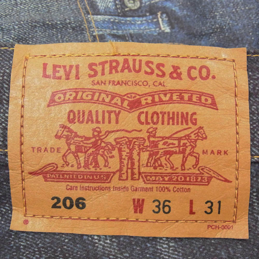JUNYA WATANABE COMME des GARCONS MAN ジュンヤワタナベコムデギャルソンマン Levi's リーバイス WE-P206 Levi's リーバイス AD2009 206 転写 トロンプルイユ デニム パンツ インディゴブルー系 L【中古】