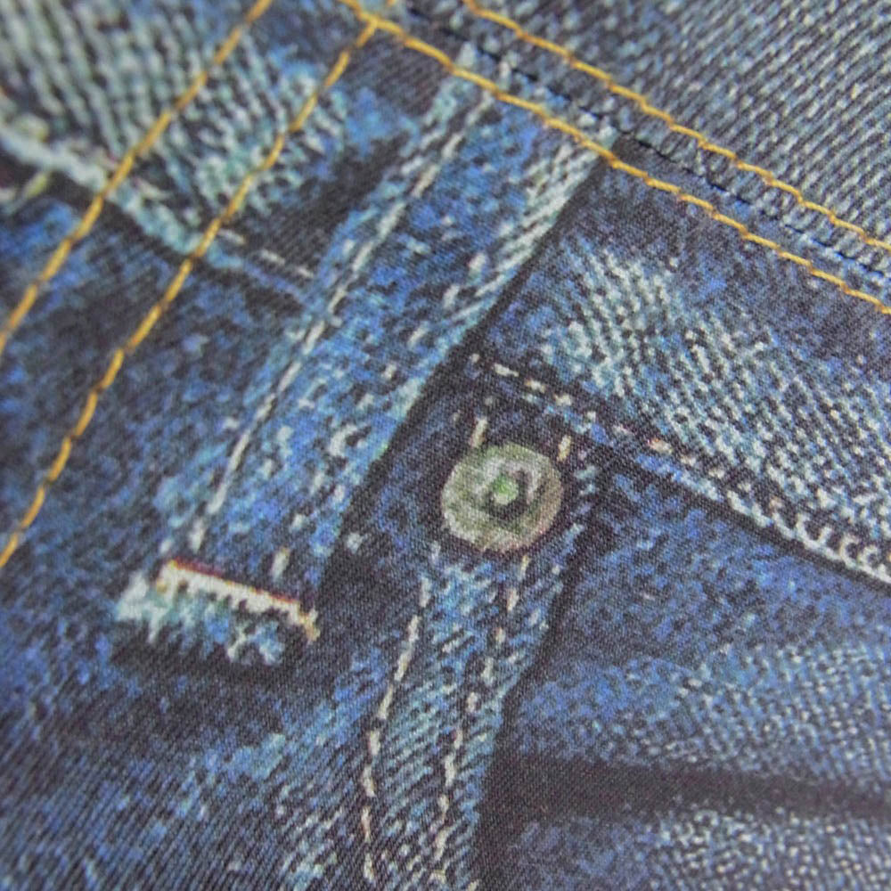 JUNYA WATANABE COMME des GARCONS MAN ジュンヤワタナベコムデギャルソンマン Levi's リーバイス WE-P206 Levi's リーバイス AD2009 206 転写 トロンプルイユ デニム パンツ インディゴブルー系 L【中古】