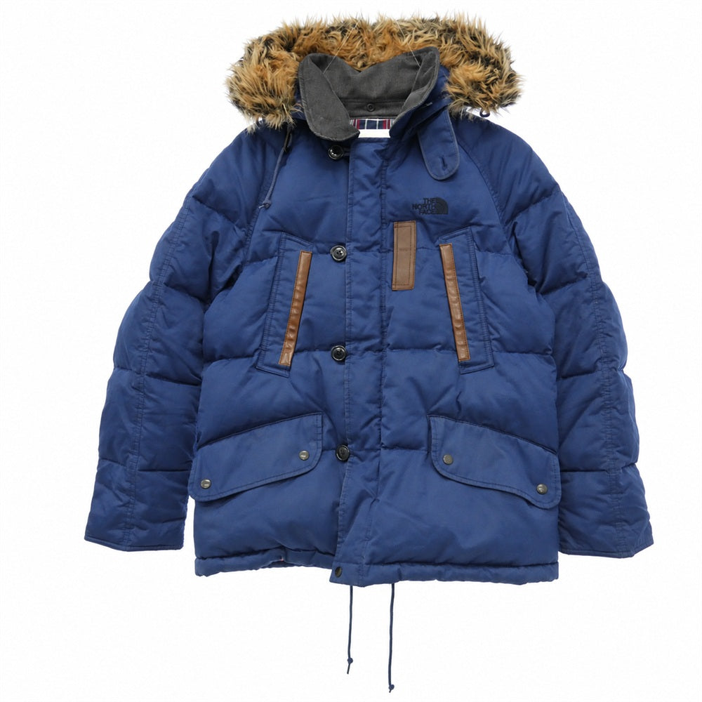 JUNYA WATANABE COMME des GARCONS MAN ジュンヤワタナベコムデギャルソンマン THE NORTH FACE ノースフェイス 11AW WH-J913 eYe アイ × THE NORTH FACE ノースフェイス 綿クロス N-3B ダウン ジャケット ネイビー系 L【中古】
