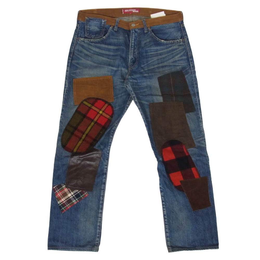 JUNYA WATANABE COMME des GARCONS MAN ジュンヤワタナベコムデギャルソンマン Levi's リーバイス WH-P902 eYe アイ × Levi's リーバイス AD2011 パッチワーク 再構築 デニム パンツ インディゴブルー系 37【中古】