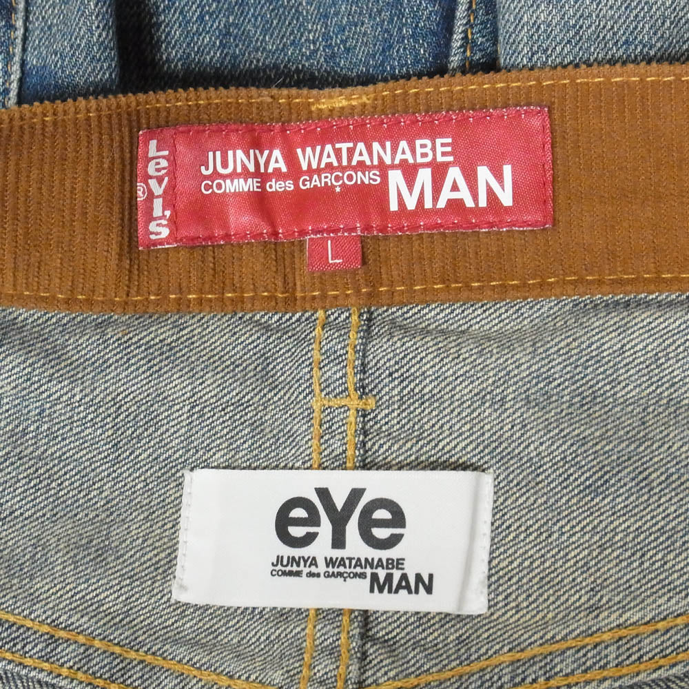 JUNYA WATANABE COMME des GARCONS MAN ジュンヤワタナベコムデギャルソンマン Levi's リーバイス WH-P902 eYe アイ × Levi's リーバイス AD2011 パッチワーク 再構築 デニム パンツ インディゴブルー系 37【中古】