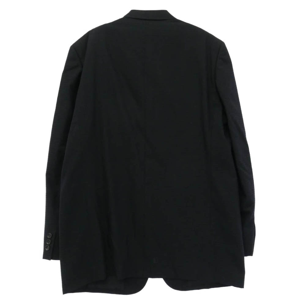 COMME des GARCONS HOMME コムデギャルソンオム HJ02012L/HP02010L AD2001 田中オム ウール トリアセテート テーラード ジャケット スラックス パンツ セットアップ スーツ ブラック系 L【中古】