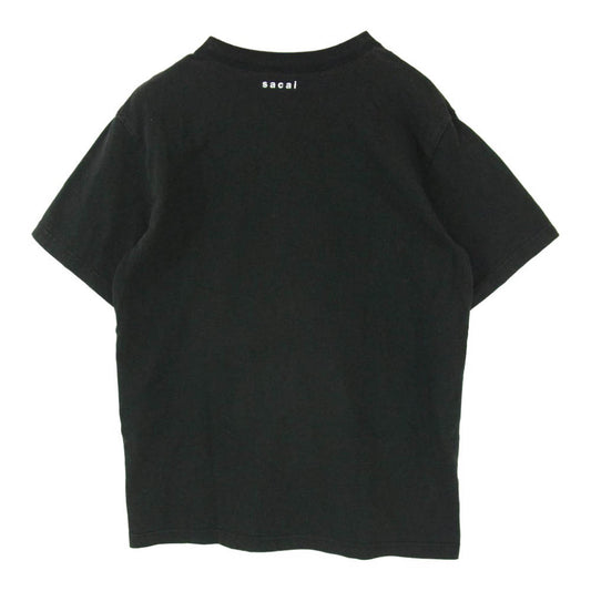 Sacai サカイ 26AW 26-01160S Graphic T-Shirt ヴィンテージ加工 グラフィック クルーネック 半袖 Tシャツ ブラック系 2【中古】