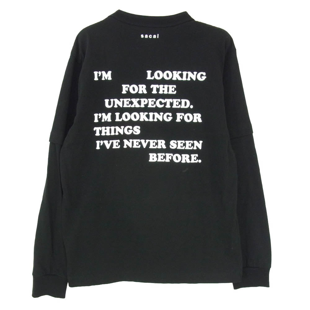 Sacai サカイ 26AW 26-01188S Robert Mapplethorpe ロバートメイプルソープ Tulip L/S T-Shirt チューリップ プリント 長袖 Tシャツ ブラック系 2【中古】