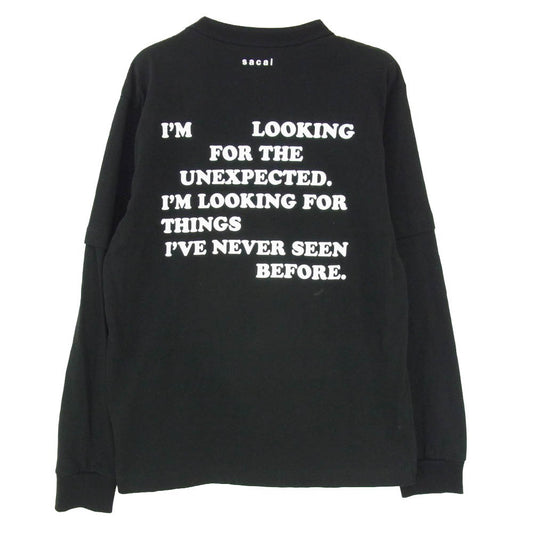 Sacai サカイ 26AW 26-01188S Robert Mapplethorpe ロバートメイプルソープ Tulip L/S T-Shirt チューリップ プリント 長袖 Tシャツ ブラック系 2【中古】