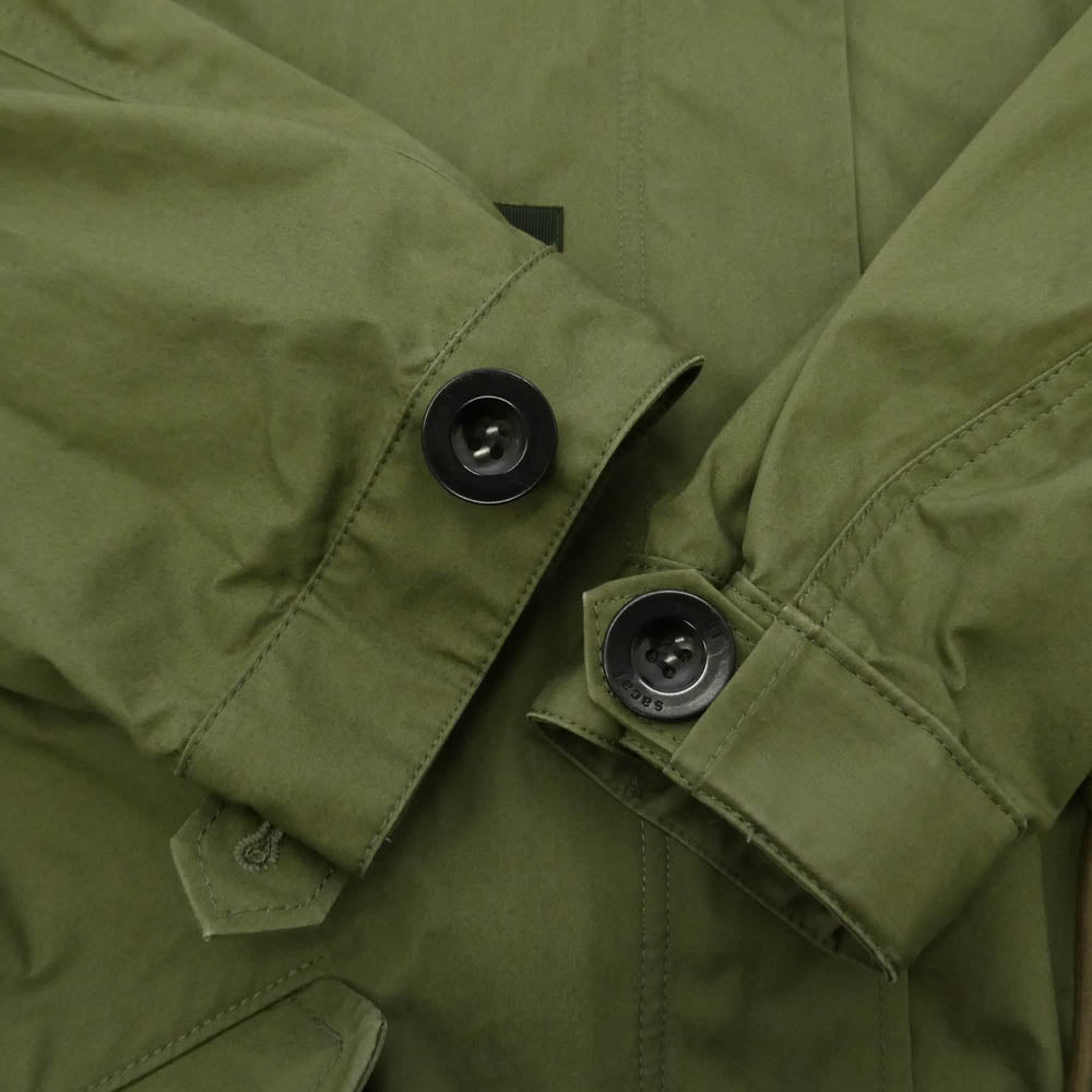 Sacai サカイ SCW-079 M65-TYPE ミリタリー スタンドカラー フィッシュテール モッズコート カーキ系 3【中古】