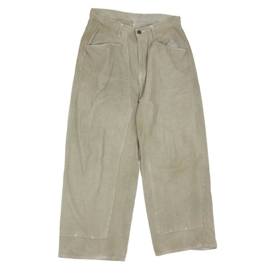 ANCELLM アンセルム 26SS C/R DUCK DOUBLEKNEE PANTS コットンレーヨン ダブルニー ワイド バギー パンツ グレー系 1【中古】