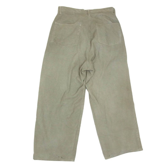 ANCELLM アンセルム 26SS C/R DUCK DOUBLEKNEE PANTS コットンレーヨン ダブルニー ワイド バギー パンツ グレー系 1【中古】