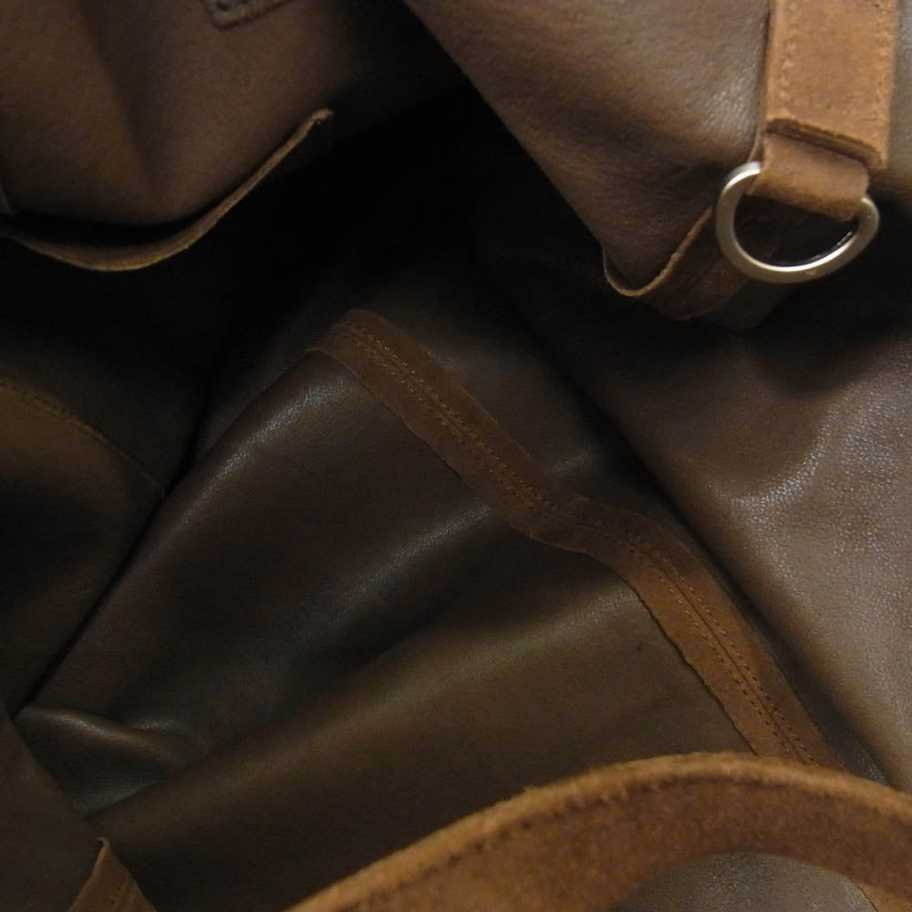 モルフェ L-1-OIL 3WAY LARGE TOTE -OIL SUEDE オイルスエード ラージ ショルダー トートバッグ ブラウン系【中古】